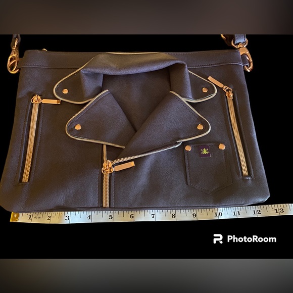 Faux Leather Jacket handbag - Picture 3 of 11
